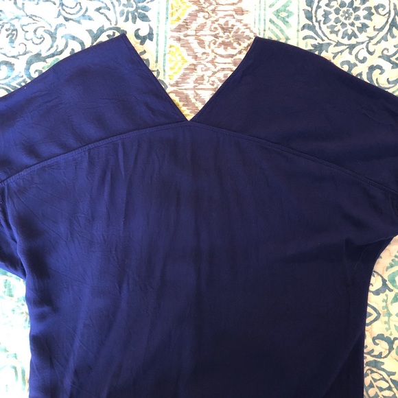 Zara women purple/blue top w/ peep hole in front S - Picture 7 of 8